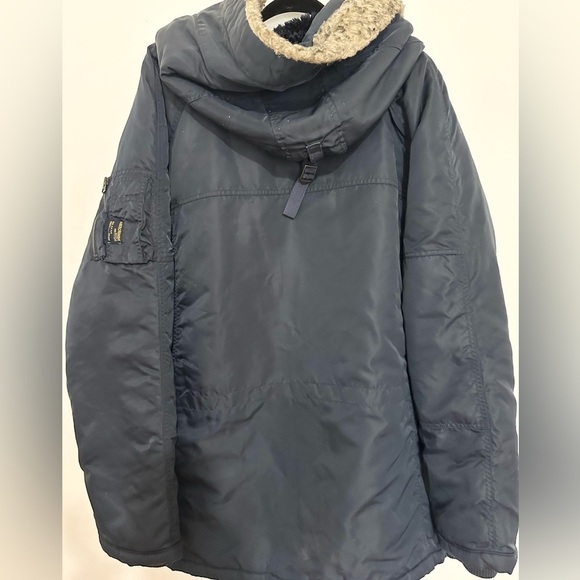 Abercrombie & Fitch Jacket Adult XL Navy Blue Hooded Zip Up Mens AF4470 - Picture 3 of 5
